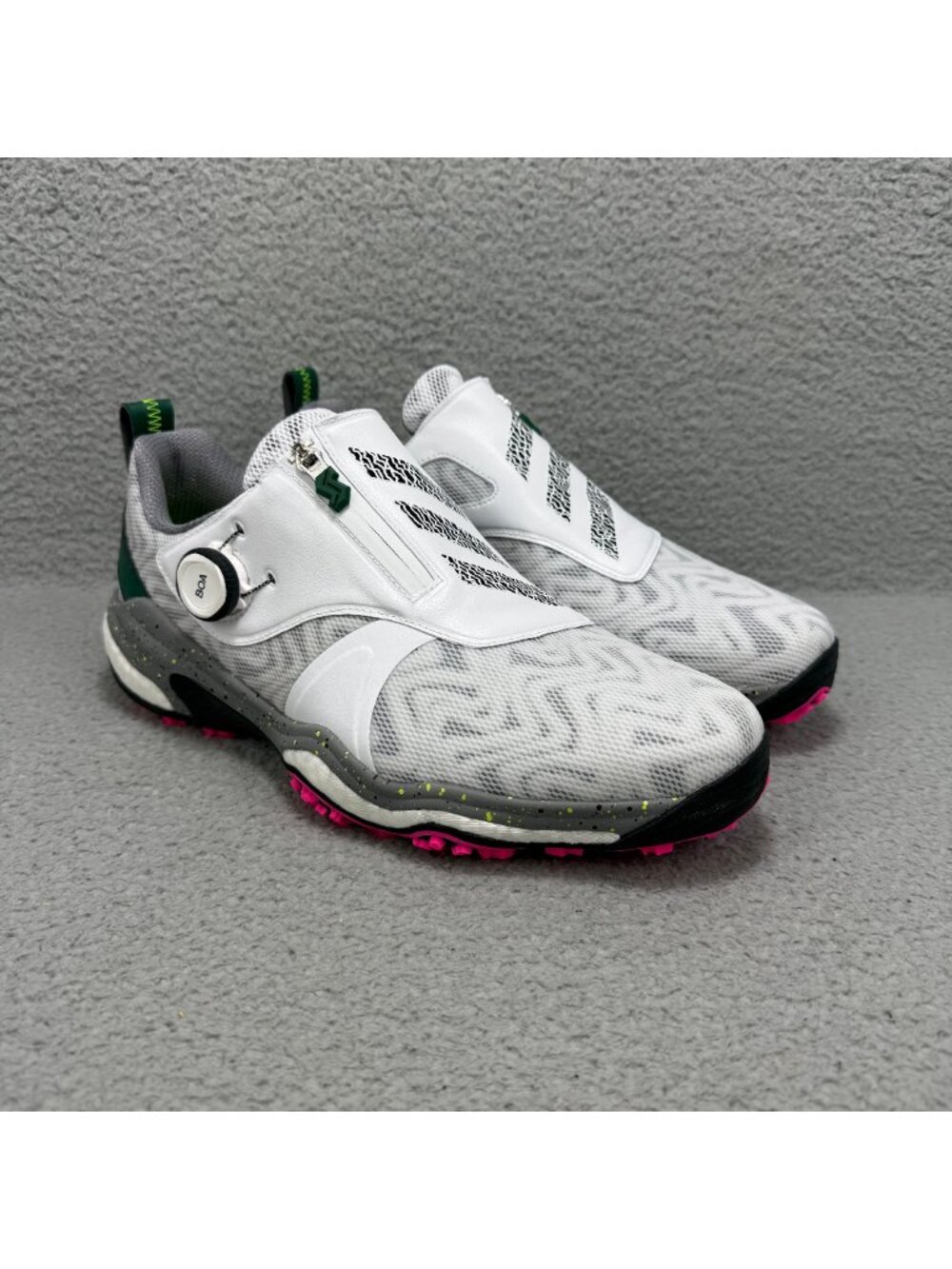 Adidas CodeChaos BOA 25 Mens 11.5 Shoes White Pink Golf Spikeless Boost Sneakers
